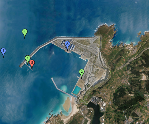 Puntos de recogida de datos Puerto Exterior